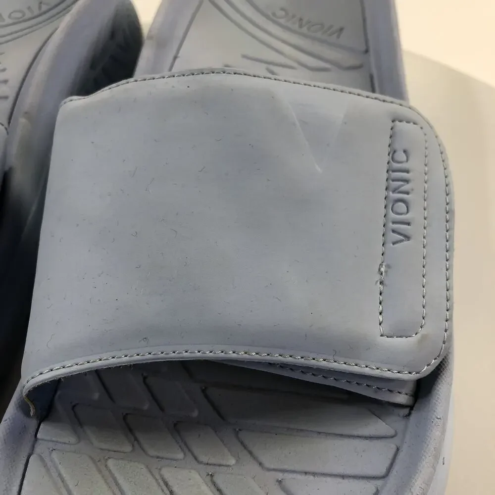 Vionic Rejuvenate Men 11.5 Recovery Slip On Orthotic Navy Comfort Slide Sandals